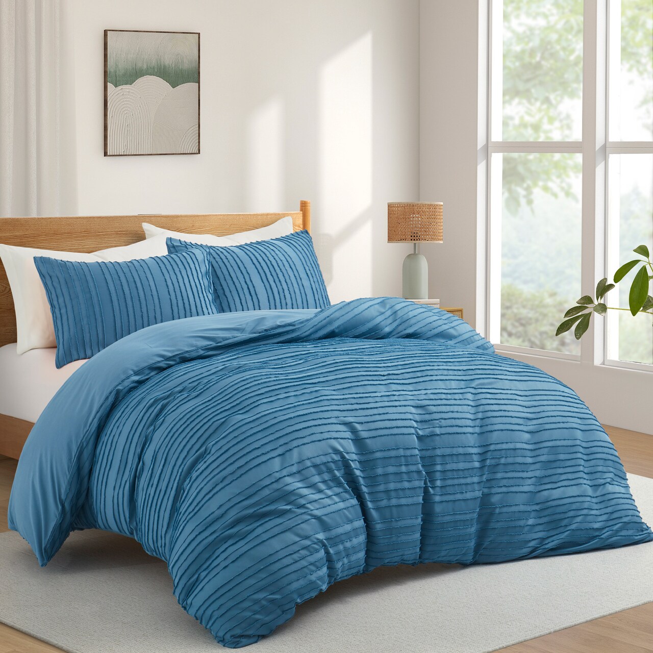 Peace Nest Soft Washed Microfiber Duvet Cover Set 2 Or 3 Pieces Zipper Closure